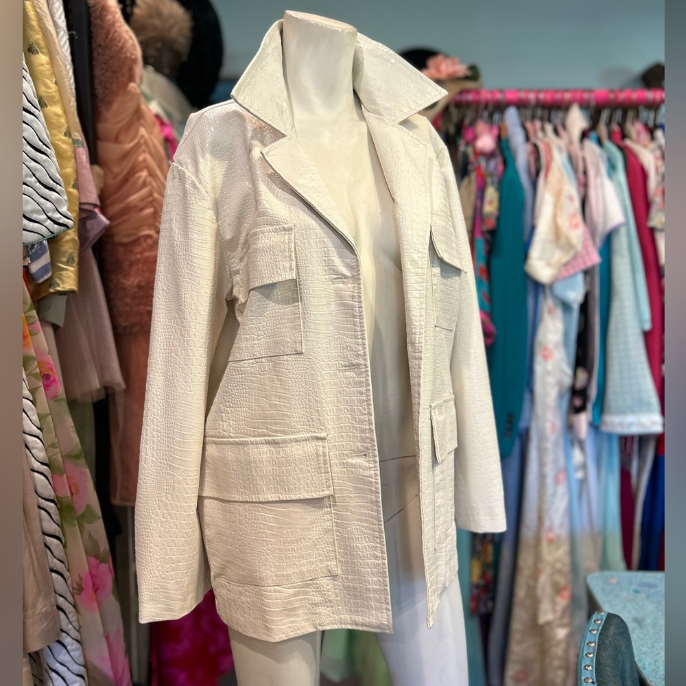 White Pleather Jacket